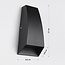 Designer 2-light outdoor wall light Rain - black with integrated LED