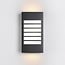 Outdoor wall light Pearlie - black with integrated LED