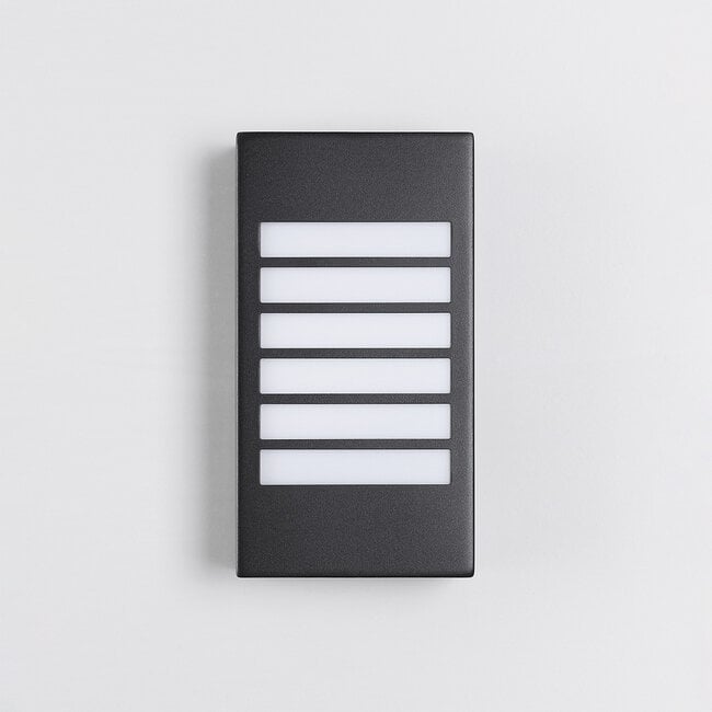 Outdoor wall light Pearlie - black with integrated LED