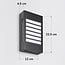 Outdoor wall light Pearlie - black with integrated LED