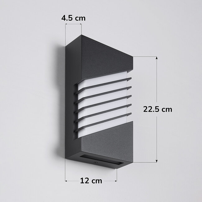 Outdoor wall light Dane - black with integrated LED