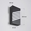 Outdoor wall light Dane - black with integrated LED
