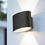 Outdoor wall light Faye - black with integrated LED