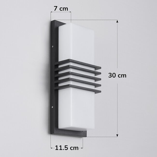 Outdoor wall light Jean - black with integrated LED