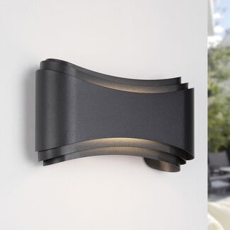 Modern outdoor wall light Ann - black with integrated LED