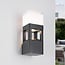 Industrial outdoor wall light Terry - black with integrated LED
