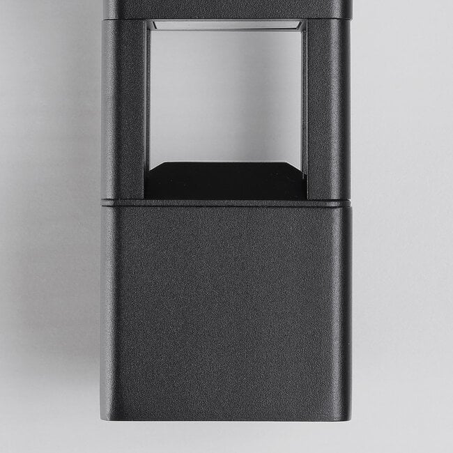 Industrial outdoor wall light Terry - black with integrated LED