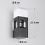 Industrial outdoor wall light Terry - black with integrated LED