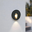 Recessed outdoor wall light Merlin - black