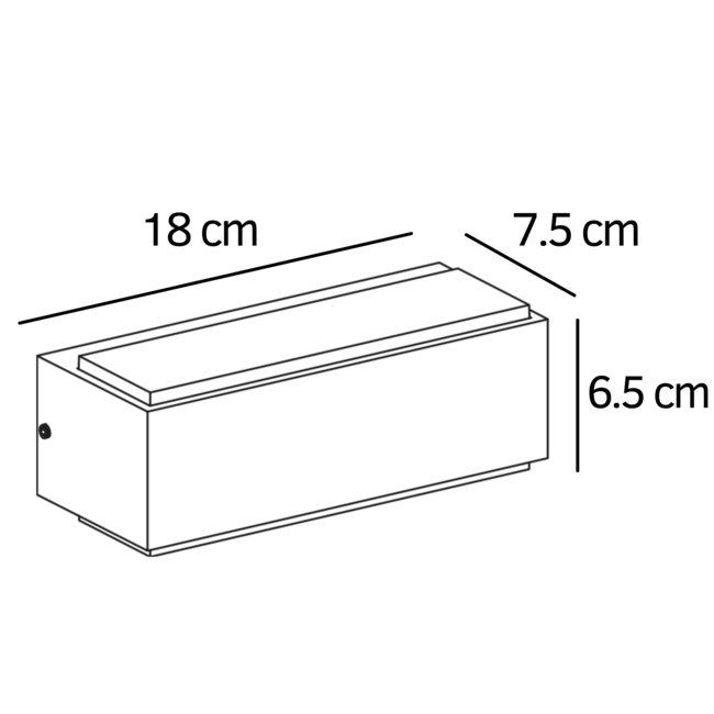 Wall light Pixie with integrated LEDs - black