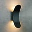 Designer outdoor wall light Stormy with integrated LED - black