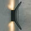 Designer outdoor wall light Stormy with integrated LED - black