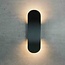 Designer outdoor wall light Stormy - black
