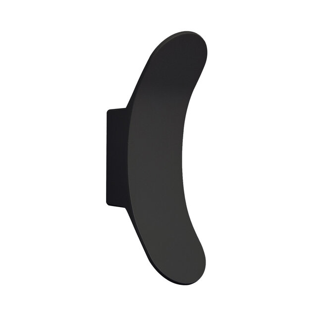 Designer outdoor wall light Stormy with integrated LED - black