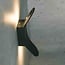 Designer outdoor wall light Stormy with integrated LED - black