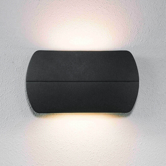 Ruby modern outdoor wall light - Black