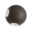 Spherical outdoor wall light Cosmo - black with integrated LED