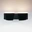 2-light outdoor wall light Freddy - black, adjustable