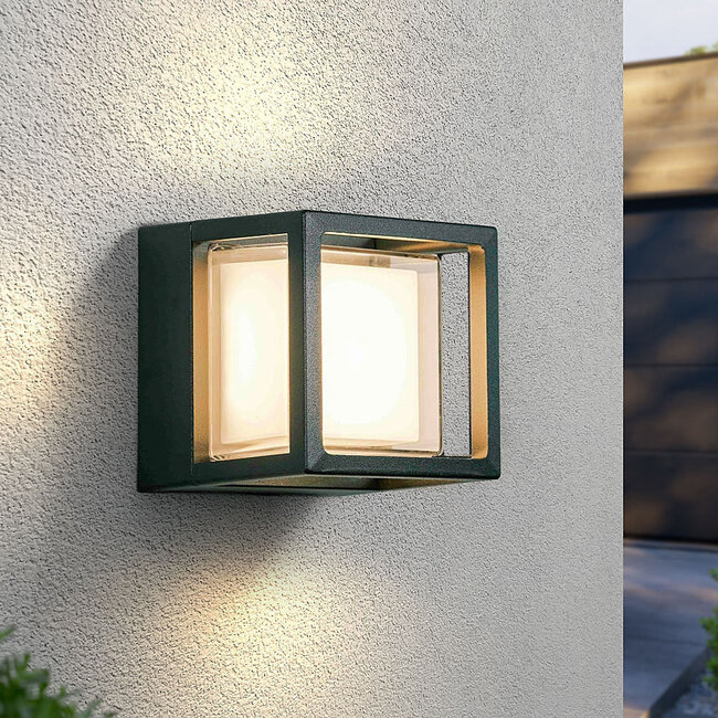 Square outdoor wall lamp Miles - Black