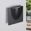 Square outdoor wall light Zack - black with integrated LED