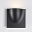 Square outdoor wall light Zack - black with integrated LED