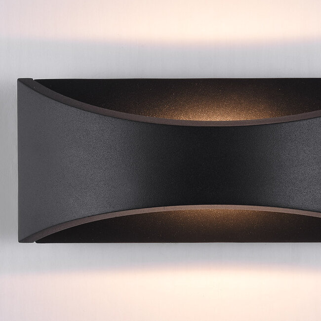 Industrial outdoor wall light Bremen - black