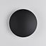 Round outdoor wall light Lune - black with integrated LED