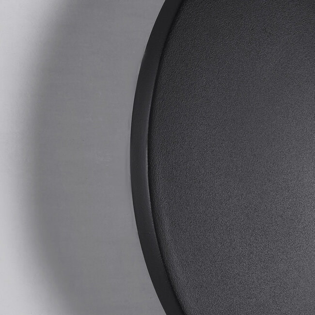 Round outdoor wall lamp Lune - Black