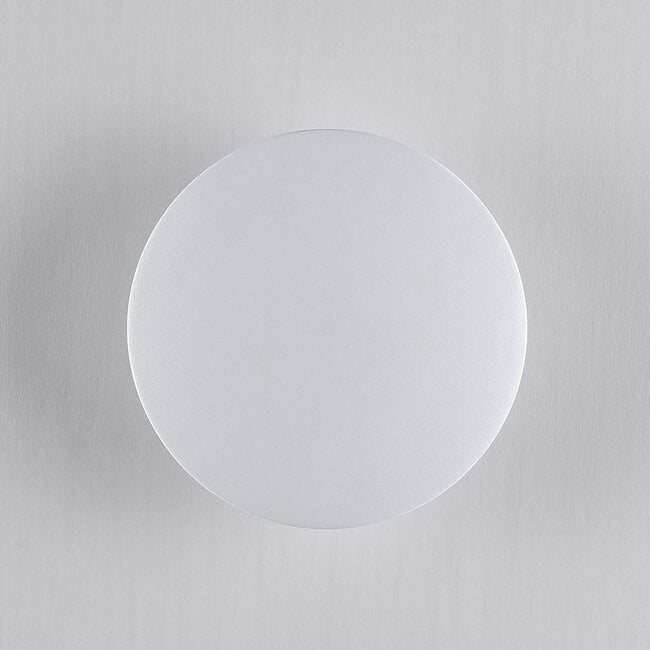 Round outdoor wall light Moon - white with integrated LED
