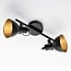 2-light designer ceiling spotlight Alexandria in black and gold