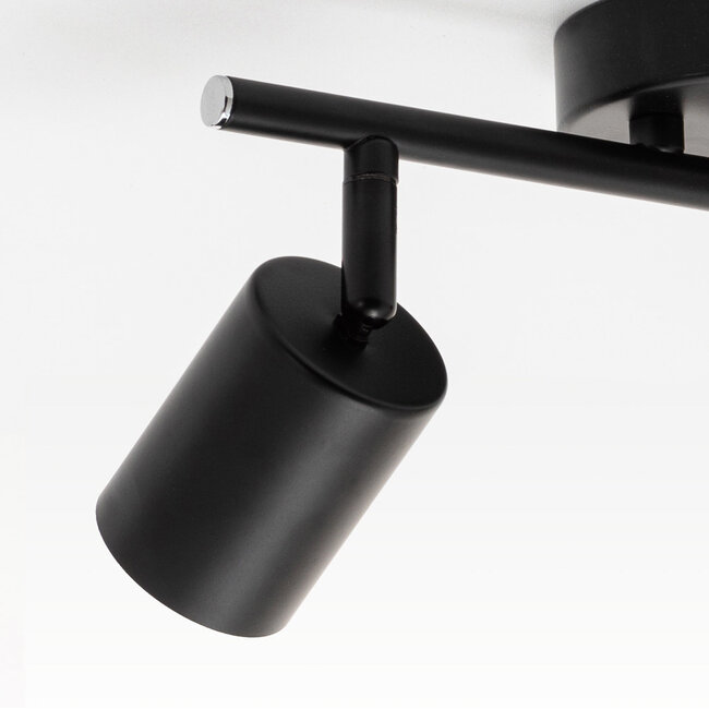 Modern 2-light ceiling lamp Mitch in black