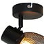 Industrial ceiling spotlight Meshie - matt black E14