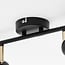 Ceiling lamp Cody 2-light in black and gold