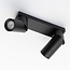 2-light industrial ceiling light Libby - black