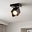 Industrial ceiling spotlight Ari - matt black, adjustable