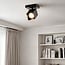 Industrial ceiling spotlight Ari - matt black, adjustable