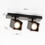 Industrial ceiling light Cal 2-light - square
