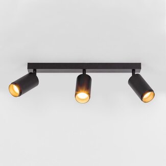 Modern mat black ceiling lamp - Eddy