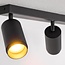 Modern mat black ceiling lamp - Eddy