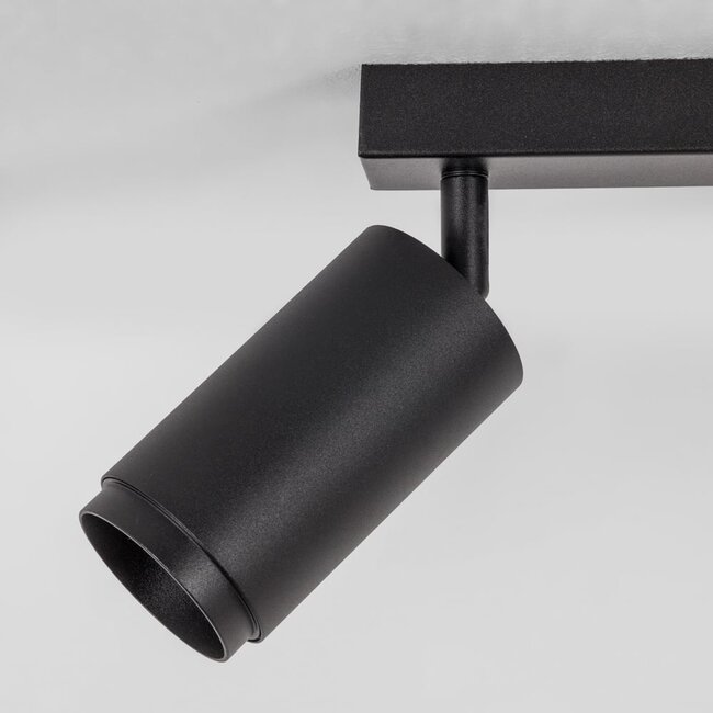 Modern mat black ceiling lamp - Eddy