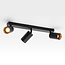 Modern ceiling light Nina - black and gold 3-light
