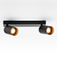Modern ceiling lamp black with gold - Nia