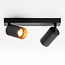 Modern ceiling lamp black with gold - Nia