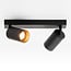 Modern ceiling light Nia - black and gold 2-light