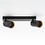 Modern ceiling light Nia - black and gold 2-light