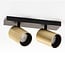 Ceiling lamp Pia in black with gold spotlights
