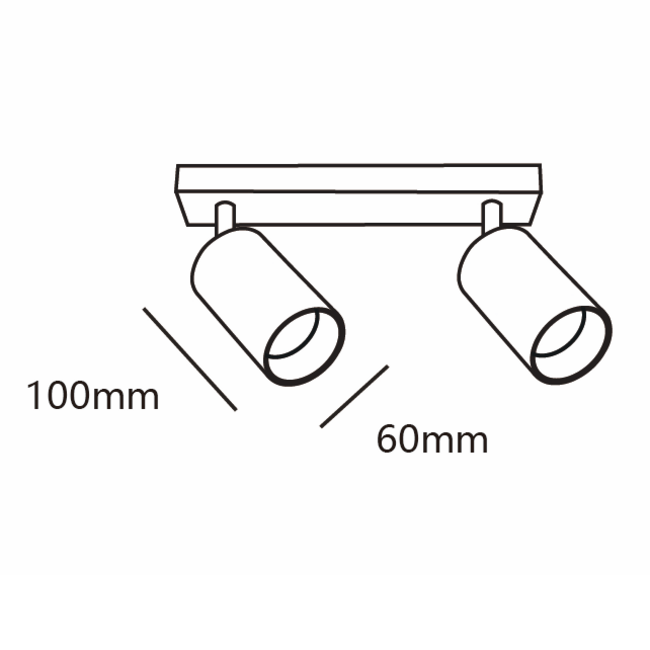 Industrial tiltable ceiling light - Sol