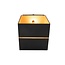 Modern square wall lamp black with golden interior- Avi