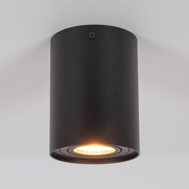 Tiltable surface-mounted spotlight Mia - matt black