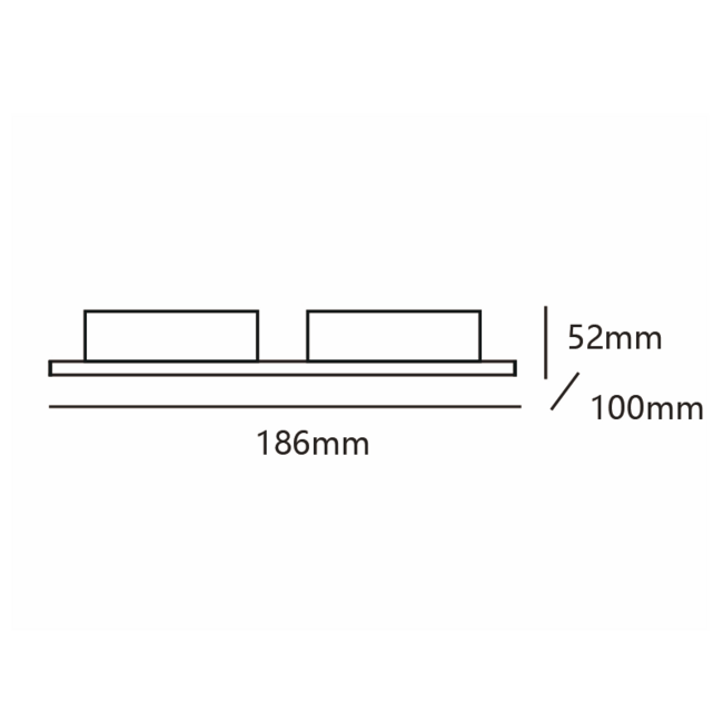 Modern tiltable downlight 2-light black with white - Eli